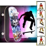 Skateboard - xuanyu - longboard - motif de cr�ne - 4 roues flash - capacit� 250 kg