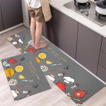 Y - 2pcs tapis de cuisine maison antiderapant devant evier lavable tapis de bain d�coration - 40x60cm ...