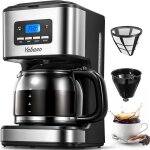 Yabano cafetire filtre electrique programmable  12 tasses(1. 5l) systme de maintien au chaud et anti ...