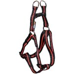 Yago harnais en nylon couleurs noir et orange pour grand chien réglable taille l 60 - 85 cm Yago harnais en nylon couleurs noir et orange pour grand chien réglable taille l 60 - 85 cm