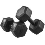 Yaheetech lot de 2 haltres hexagonales courts 2x4kg - 6kg ou 8kg kit dumbbell de cross training et de ...