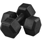 Yaheetech lot de 2 halt�res hexagonales courts 2x4kg - 6kg ou 8kg kit dumbbell de cross training et de ...