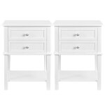 Yaheetech lot de 2 tables de chevet table de nuit table dappoint en bois bout de canapé à 2 tiroirs 45 ... Yaheetech lot de 2 tables de chevet table de nuit table dappoint en bois bout de canapé à 2 tiroirs 45 ...