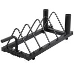 Yaheetech barres de musculation support d?halt�re rack de rangement mobile pour poids poign�e de transport ...