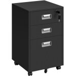 Yaheetech caisson de bureau mobile caisson de rangement avec 3 tiroirs armoire de bureau dossiers suspendus ...