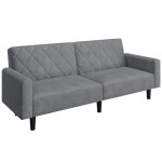 Yaheetech canap - lit housse convertible avec dossier rglable fonction de couchage canap dangle 3 ...