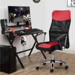Yaheetech chaise de bureau ergonomique pivotant fauteuil de bureau dossier en maille et imitation cuir ... Yaheetech chaise de bureau ergonomique pivotant fauteuil de bureau dossier en maille et imitation cuir ...