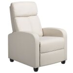 Yaheetech fauteuil de relaxation petit canap inclinable en similicuir en 3 positions 1 place 85  67 ...