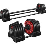 Yaheetech haltre et barre 2 en 1 rglable rapide de 2 kg  40 kg 16 poids barre dhaltre modulable fitness ...
