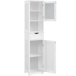 Yaheetech meuble colonne de salle de bain armoire cuisine avec porte en verre compartiment ouvert 1 tiroir ... Yaheetech meuble colonne de salle de bain armoire cuisine avec porte en verre compartiment ouvert 1 tiroir ...