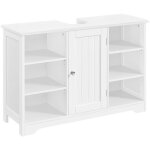 Yaheetech meuble sous lavabo salle de bain armoire sous vasque meuble de rangement sous vier avec 6 ...