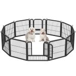 Yaheetech parc pour chien 12 panneaux enclos chiens chiot lapin rongeur cage pour chien interieur clture ...