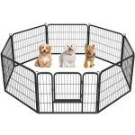 Yaheetech parc pour chien 8 panneaux enclos chien chiot lapin canard petit animale de compagnie porte ...