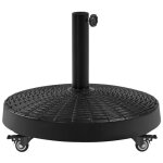 Yaheetech pied de parasol lourde � roulettes 24 kg imitation rotin base parasol en r�sine 52 � 52 � 42 ...