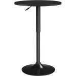 Yaheetech table de bar ronde table haute cuisine mange - debout avec plateau en bois mdf réglable en ... Yaheetech table de bar ronde table haute cuisine mange - debout avec plateau en bois mdf réglable en ...