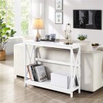 Yaheetech table console en bois table de canap - 3 etagres de rangement - salon petits espaces vestibule ...