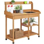 Yaheetech table de rempotage pour semis en bois plan de travail avec tiroirs amovibles etagères de rangement ... Yaheetech table de rempotage pour semis en bois plan de travail avec tiroirs amovibles etagères de rangement ...