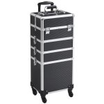 Yaheetech valise de maquillage 5 en 1 mallette maquillage verrouillable compartiments valise de beaut ...