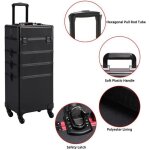 Yaheetech valise / trolley  maquillage 4 en 1 mallette de maquillage professionnelle dtachable beauty ...