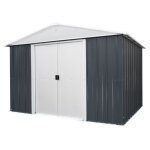 Abri de jardin m�tal anthracite yardmaster 1103 m� + kit dancrage