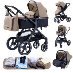 Yazoco - poussette 3 en 1 bb combine sige - auto nacelle trio rversible rglable haute qualit roues ...