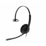 Casque monophonique - yealink - yhs34 lite - c�ble rj - compatible t�l�phones fixes - noir