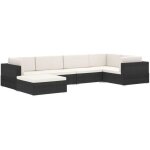 Yin(46796)siège central sectionnel 1 pc et coussins résine tressée noir Yin(46796)siège central sectionnel 1 pc et coussins résine tressée noir
