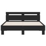 Cadre de lit - fydun - noir - 140x190 cm - bois ding�nierie - assemblage requis