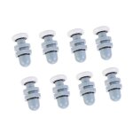 Roues roulettes porte de douche - fydun - diam�tre 20mm - pack de 8 - installation facile - id�al verre ...