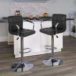 Yipeema. lot de 2 chaises de bar en cuir hauteur du dossier: 32 cm.