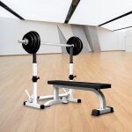 Yipeema. support de squat amovible rack de rangement 73 - 105 * 54 * 80 - 150cm noir et blanc.