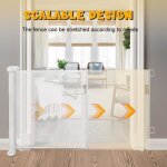 Yiyi. barri�re de s�curit� r�tractable escalier pour b�b�s enfant et chiens 0 - 156 cm de large blanc. ...