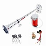 Yiyida avertisseur pneumatique monotube en zinc argenté pour camions / voitures 12v klaxon a air puissant ... Yiyida avertisseur pneumatique monotube en zinc argenté pour camions / voitures 12v klaxon a air puissant ...