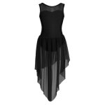 Yizyif enfant fille robe danse classique asym�trique justaucorps costume danse contemporaine 4 - 14 ans ...