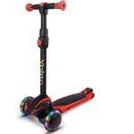 Yoleo trottinette enfant garon fille pliable hauteur rglable 4 roues flash 3 - 12 ans charge max 50kg ...