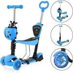 Yoleo trottinette avec sige 5 en 1 pour enfants trotinette 3 roues plateau antidrapant led roues patinette ...