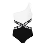 Maillot de bain enfant fille 1 pi�ce natation sport combinaison une epaule swimwear 4 - 16 ans noir