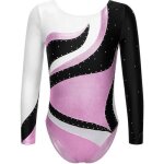 Yonghs justaucorps gymnastique danse fille enfant leotard strass brillant m�tallique manches longues ...