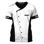 Yonghs unisexe veste de chef manches courtes avec poche imprimé pour restaurant hôtel m - 4xl Yonghs unisexe veste de chef manches courtes avec poche imprimé pour restaurant hôtel m - 4xl