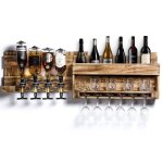 Yorbay casier à bouteilles mural avec 4 distributeur de boissons Étagère à vin porte - bouteilles et ... Yorbay casier à bouteilles mural avec 4 distributeur de boissons Étagère à vin porte - bouteilles et ...