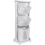 Yorbay chariot  linge panier  linge corbeille  linge avec 3 paniers amovibles avec roulettes