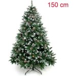 Yorbay sapin de no�l avec pied - d�coration avec neige - 150 cm