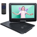 Yoton lecteur dvd portable 175 avec �cran pivotant hd 155 pour voiture avec batterie lecture de la m�moire ...