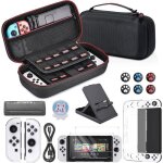 Kit daccessoires - younik - pack 16 en 1 - tui de transport - protection cran - compatible nintendo ...