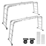 �chelle multifonction en aluminium yrhome - argent� - 16 barreaux - 47 m - 150 kg