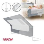 Yrhome barrière de lit pliable 180cm sécurité enfant réglable en hauteur pliable à 180 degrés gris foncé ... Yrhome barrière de lit pliable 180cm sécurité enfant réglable en hauteur pliable à 180 degrés gris foncé ...