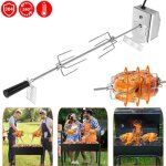 Ensemble universel de kebab 117 cm kebab grill moteur en acier inoxydable - yrhome