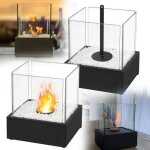 Yrhome cheminée Éthanol de table 24. 5x20. 5x14. 5cm acier inoxydable panneaux en verre pierres décoratives ... Yrhome cheminée Éthanol de table 24. 5x20. 5x14. 5cm acier inoxydable panneaux en verre pierres décoratives ...