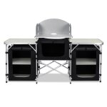 Yrhome cuisine de camping armoire pliante en aluminium cadre en aluminium table de cuisson avec sac brise ...