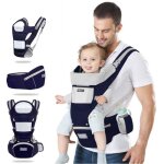 Ysinobear porte bb avec capuche amovible avec assise ergonomique mode de portage ventral dorsal pour ...